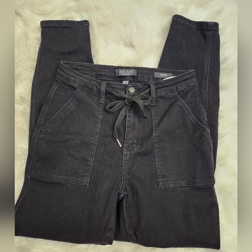 Judy Blue women's Hi-waisted cuffed drawstring stretch denim Sz 9/29 - Picture 6 of 10